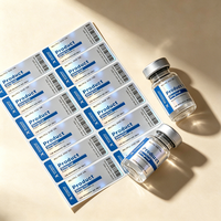 Étiquettes holographiques laser brillantes personnalisées en vinyle, imperméables, résistantes à la chaleur, haute viscosité, code-barres respirant 3ml/5ml/10ml