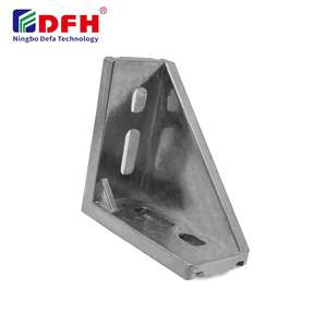 Aluminium Profiel Metalen Haakse Glijbaan Platte Hoekbeugel Kruisje L Met Plastic Dop - Product Image 1