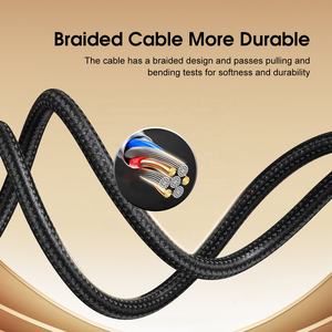 สายชาร์จเร็วแบบ USB-C to USB-C 100W/6A ยาว 2 เมตร/6.6 ฟุต ผลิตโดยโรงงาน OEM แบบกำหนดเอง  วัสดุไนลอน ป้องกันการหักงอ สำหรับสมาร์ทวอทช์ คอมพิวเตอร์ แล็ปท็อป - Product Image 2