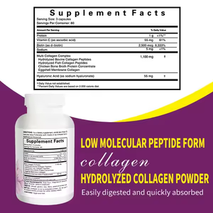 Oem đa Collagen phức tạp viên nang cho người lớn vẻ đẹp loại I II III V x Biotin Vitamin C axit hyaluronic cho tóc da móng tay - Product Image 2
