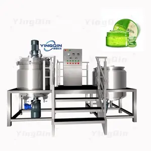High quality vertical tank mixer cosmetic lotion cream paste homogenizer lotion vacuum emulsifying mixer tank