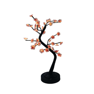 Decorative 45cm Cherry Blossom LED Tree Lamp, 36 Warm White <strong>Lights</strong> Tabletop Bonsai Tree <strong>Light</strong> <strong>with</strong> 6h <strong>Timer</strong> - Product Image 5