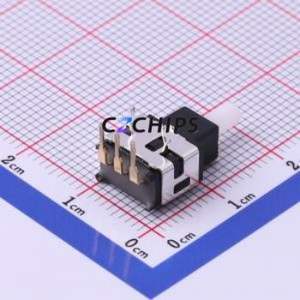 SP-12SH Push Button Switch Through hole Component (THT) Switch Single Pole Double Throw Round Plunger Right Angle Insert White - Product Image 2