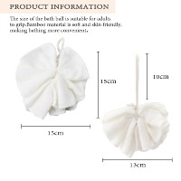 Éponge de bain exfoliante en fibre de bambou naturelle biodégradable, douce pour le soin de la peau