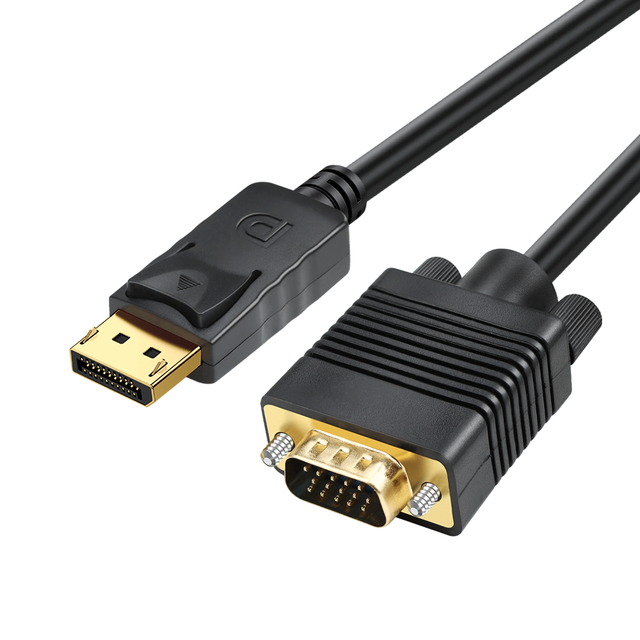 6FT 1.8M for to VGA Cable 1080p Gold-Plated Adapter with PVC Jacket for Computer/Laptop to Monitor/Projector