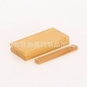 Factory wholesale bamboo double-sided folding portable handheld makeup <b>mirror</b>, eyeshadow case, pocket <b>mirror</b>, custom-made. - Product Image 4