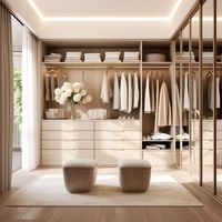 Magnifique placard de rangement moderne style aristocratique armoires personnalisées meubles de chambre à coucher avec LED