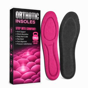 Semelles orthopédiques pour pieds diabétiques, coussinets souples, soutien de la voûte plantaire, talonnette profonde, absorption des chocs, double couche alvéolée pour hommes et femmes - Product Image 1