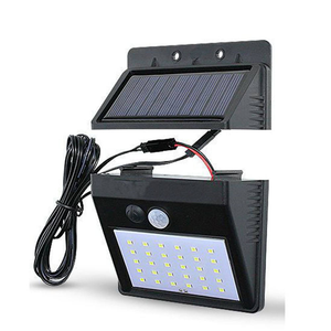 Lampe solaire étanche à 30 LED, OEM, <span class=keywords><strong>détecteur</strong></span> <span class=keywords><strong>de</strong></span> <span class=keywords><strong>mouvement</strong></span> PIR, lampes solaires <span class=keywords><strong>de</strong></span> jardin, <span class=keywords><strong>extérieur</strong></span>, câble et panneau séparés - Product Image 1