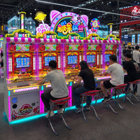Borne d'arcade à prix d'usine pour centres de divertissement familial (FEC) avec 5 joueurs, connectable, utilisable avec machine à poussoir de pièces et machine d'arcade