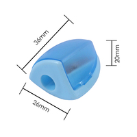 Foska capuchon de ruban transparent quatre couleurs amour monotrou en plastique nouveauté taille-crayon promotionnel pour l'école et le bureau