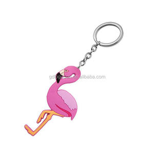 참신한 매력적인 펜던트 귀여운 창의적인 플라밍고 열쇠고리 맞춤형 금속 동물 모양 열쇠고리 핑크 플라밍고 열쇠고리 동물원용 - Product Image 6