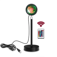 2023 Nuevo diseño moderno Proyector de puesta de sol Lámpara RGB LED Luz de proyección de puesta de sol en blanco Azul Rojo Alta calidad a precio barato