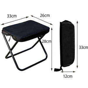 Chaise <span class=keywords><strong>de</strong></span> camping pliante carrée portable personnalisée en polyester, ultra-légère avec cadre en fer, pour extérieur, voyage, plage, pique-nique, durable et robuste - Product Image 2