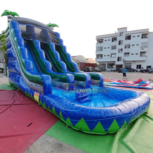 Kids backyard party wet bounce house dual lane <b>inflatable</b> lightning <b>water</b> <b>slide</b> commercial - Product Image 6