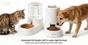 Distributeur d'eau automatique Kolapanda pour chats et chiens avec double filtre et système de siphon, utilisation en intérieur, matériau plastique - Product Image 3