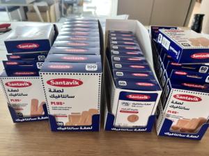 Santa vik OEM Drei-Loch-Pflaster Atmungsaktiver Erste-Hilfe-Verband <span class=keywords><strong>Sport</strong></span> band Belüftung Plain Fabric Adhesive <span class=keywords><strong>Plaster</strong></span> - Product Image 5