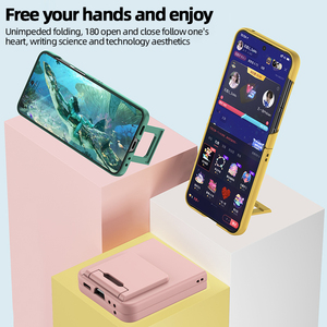 2023 nuevo para Samsung Flip 5 funda dura mate Skin Feel Phone Cover Pink Case para Samsung Galaxy Z Flip 5 4 3 - Product Image 4