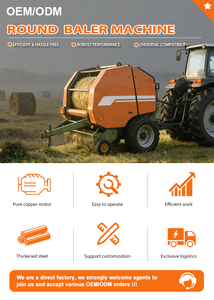 Mini-presse à balles ronde à faible consommation, équipement d'emballage de foin et de ensilage, tractée par tracteur, meilleur prix - Product Image 3