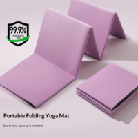 Tapis de yoga TPE pliable, tapis d'entraînement antidérapant, tapis d'exercice pour la maison