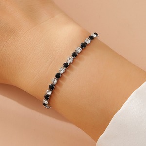 Nuovo Bracciale in Acciaio Inossidabile con Diamanti da 3MM e Colori Alternati per Uomo e Donna, Gioiello con Diamanti d'Acqua - Product Image 2