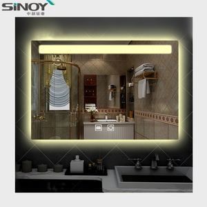 LED <b>Mirror</b> Glass with LED Clock Factory Custom - Product Image 6