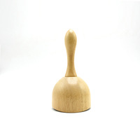 Masseur corporel en bois de hêtre naturel avec logo personnalisé, rouleau texturé pour un massage des tissus profonds et un soulagement du stress, outil de thérapie spa portable