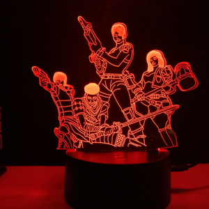 ไฟคริลิคสำหรับตกแต่งห้องโคมไฟ3D 7สีแบบสัมผัสพร้อมรีโมท2025สีอะนิเมะ3D - Product Image 3