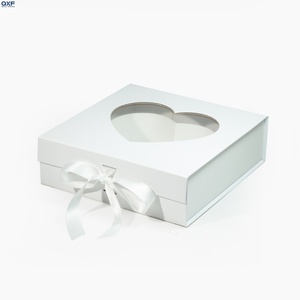 Cajas de Regalo de Lujo <span class=keywords><strong>para</strong></span> Cumpleaños y Bodas, Cajas Magnéticas Plegables con <span class=keywords><strong>Ventanas</strong></span> Transparentes, Cajas Rígidas de <span class=keywords><strong>Papel</strong></span> Selladas con Cinta - Product Image 4
