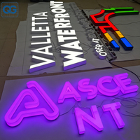 Letreros LED Retroiluminados sin Bordes para Pedidos al por Mayor, Letrero con Logotipo Iluminado LED 3D sin Bordes, Ideal para Tiendas Minoristas Modernas, Centros Comerciales
