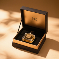 Flacon de parfum de luxe de forme plate personnalisé de 30ml/50ml/100ml avec boîte de luxe Flacon de parfum de luxe vide unique rechargeable