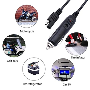2 핀 SAE 커넥터 케이블 12V-36V 2 코어 5A-30A 수 플러그 담배 라이터 SAE 연장 케이블에 자동차 담배 어댑터 - Product Image 6