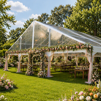 Tente de mariage, tente de réception extérieure pour événements, 10x20m, structure en aluminium, couverture en PVC, chapiteau en forme de A pour 200 à 500 invités