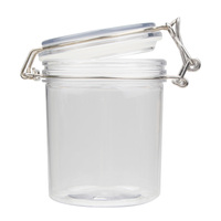 Pot en PET de 550 ml avec couvercle à bascule, récipient en plastique sans BPA pour les noix, les assaisonnements, les aliments secs, le stockage dans le garde-manger