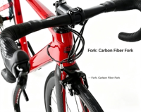 Vélo de course sur route en carbone léger R10, 16 vitesses, roues en alliage d'aluminium, freins à disque hydrauliques, selle ergonomique – Offre spéciale