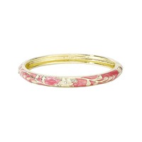 Bracelet jonc vintage chinois en émail cloisonné pour femme, motif fleur de pivoine, en alliage, manchette ouverte, style rétro bohème, empilable, cadeau bijou