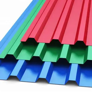 Long Span Colored Coated Galvanized Corrugated Steel Iron Roofing Sheets Gi Sheet For Construction