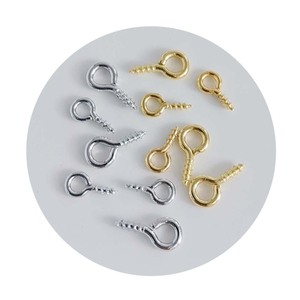 Mini alfileres pequeños y pequeños, ganchos <span class=keywords><strong>para</strong></span> ojos, <span class=keywords><strong>ojales</strong></span>, tornillos roscados, cierres de oro, ganchos, accesorios de joyería <span class=keywords><strong>para</strong></span> hacer bricolaje - Product Image 1