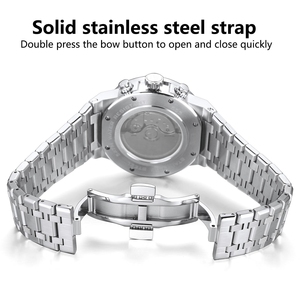 Montre chronographe automatique mécanique pour homme avec mouvement Miyota 9100, logo personnalisé, fabricant OEM, mois, semaine, 24 heures - Product Image 6