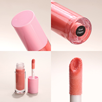 Gloss à lèvres hydratant à tête de pinceau large, tube rond, haute brillance, couleur intense, fabrication directe usine, faible MOQ, marque privée, cosmétique OEM