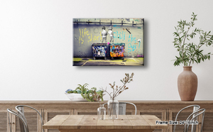 Stampe su Tela della Serie <span class=keywords><strong>Banksy</strong></span> all'Ingrosso, Grandi Stampe Moderne su Tela per Decorazioni da Parete <span class=keywords><strong>di</strong></span> Soggiorno e Camera da Letto - Product Image 4