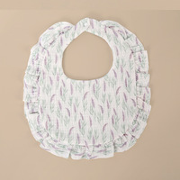Bib Bayi Kain Kasa Kapas Besar Tahan Lama, Dapat Digunakan Kembali, Lembut, Dapat Disesuaikan, dengan Rumbai