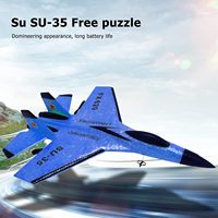 Control remoto planeador espuma ala fija Su SU35 luchador modelo Avión de juguete avión montaje libre