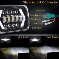 HIACE HOME utilisation pour pick-up 4X4accessoires de carrosserie LED DRL phares 5x7 pouces- [Auxbeam]