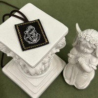 Pendentif Scapulaire Catholique Rétro en Fer et Tissu Non-Tissé, Ornement Charme Protecteur Sacré, Bijoux Transfrontaliers Marque MX