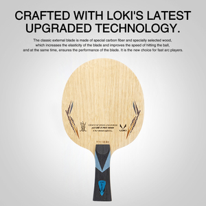 Loki Rxton 9Pro Inner 5+2 Basalt GNF Fiber - Telaio da Ping Pong con Superficie in Limba per Giocatori di Attacco Veloce e Looping - Product Image 4