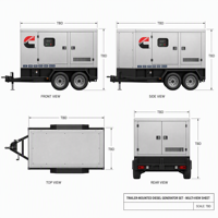 Générateur diesel insonorisé à prix avantageux Cummins Weichai Yuchai Ricardo Kofo 20kva 30kva 50kva 80kva 100kva