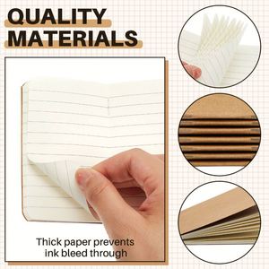 Petit carnet à couverture souple personnalisé pour prendre des notes Couverture en kraft brun - Product Image 2