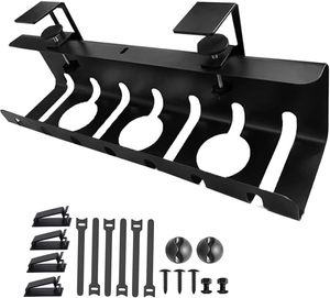Büro-Kabelmanagement-Ablage für Untertisch, Bohrfreie Steckdosenleisten-Ablage, Kabelhalter-<span class=keywords><strong>Organizer</strong></span>, Kabelmanagement - Product Image 1