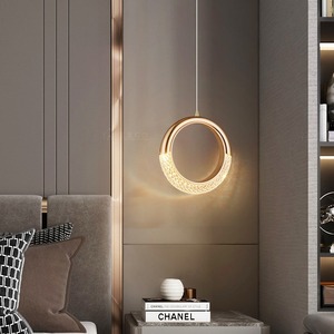 โคมไฟแขวนข้างเตียงขนาดเล็กสไตล์หรูหราทันสมัย โคมไฟติดผนังทรงกลมขนาดกลางสำหรับห้องนอน - Product Image 2